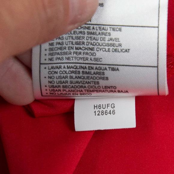 Nike Dri-Fit Golf Tour PGA Activewear Bright Red Flap Collar V-Neck Pullover L - Picture 8 of 12